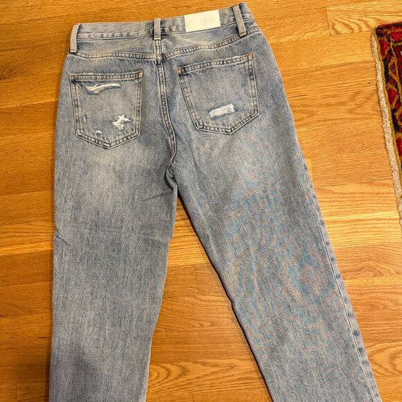 Pistola Presley Ripped High Waist Crop Straight Leg Jeans - Size 25 - Picture 3 of 3